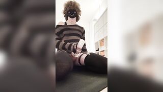 Femboy uses his fresh fucktoy