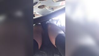 Fuck stick against truck