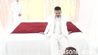 MasonicBoys - 2 super-steamy suited DILFs wet smash and use Cameron Basinger