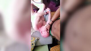 TEDDY FACIAL CUMSHOT! Hunk masturbates and BIG BLACK COCK shoots on his face!