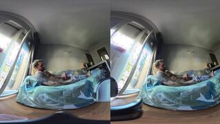 VR 180 8K Taunting you in the bed , fapping , edging and muddy chat POINT OF VIEW Teaser ( total fasten on OF )