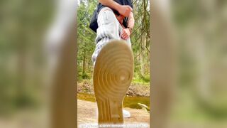 Gay-for-pay Grind german Sneakers Tormentor drains off public in the Woods Exhibitionist stroking off Masturbate