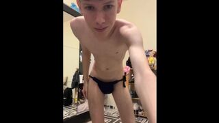 Lad in Jock Wire flashing his work on Crochet