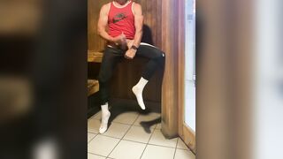 DILF JockDad87 is Horned up in the Sauna Again!