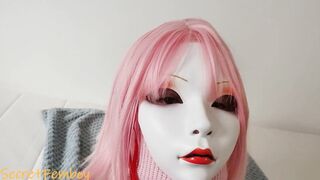 Spectacular Femboy gets pummel by machine and facial cumshot herself with lots of jism