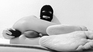 The Dickle • A uber-cute teenage shovels a pickle up his cock-squeezing rump.