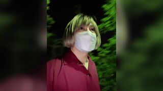 女装デブの露出散歩