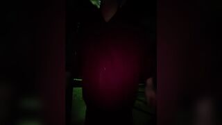 女装デブの露出散歩