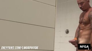 Soccer player jerks in public showers, gets stiff, and humps me rock hard