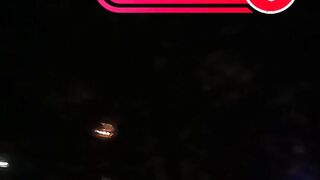 The most intense cum shot at night on the street