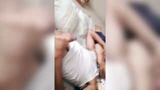 My tormentor gargles me while i give him a hand job