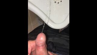 Risky Public Urinal Getting off Urinating & Nutting as rapid as I can