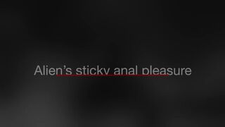 Alien’s goopy assfuck sheer pleasure T2, hefty fake penis ravaging - Alex Spandex
