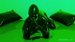 Alien’s goopy assfuck sheer pleasure T2, hefty fake penis ravaging - Alex Spandex