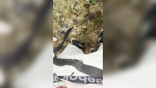 Stoner Dude with Lil Beef whistle Urinating Outdoors [POINT OF VIEW]