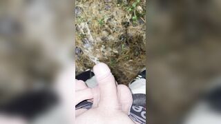 Stoner Dude with Lil Beef whistle Urinating Outdoors [POINT OF VIEW]