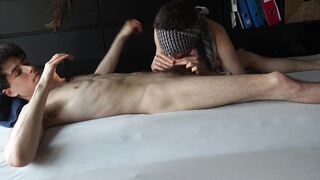 I deepthroat a guy with a mischievous rump. jizz flow on face