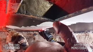 Gnoll Were Hyena Guy plows faceholes in glory crevice 2 dudes share his monster manmeat.