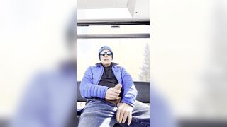 Masturbating Off my Uncircumcised Salami on a Ski Gondola