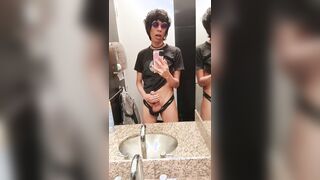 Fapping in a public douche! I expect they dont find me!