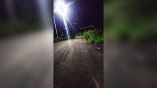 I took a risk by getting bare in the street and flashing myself off and I nearly got caught.