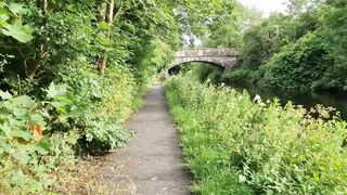 Peeing In Public. A fast urinate on my walk. Nearly get caught..