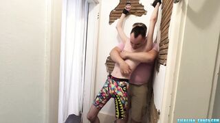 TicklishChubs: Dom Matt enjoys his mitts rambling around Spiritmonkeys slender bod