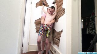 TicklishChubs: Dom Matt enjoys his mitts rambling around Spiritmonkeys slender bod