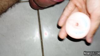 Pocket Coochie Jerks Jizm From Firm Dick