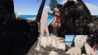 Asian fellow getting pounded, filmed on the beach (original VRAV)