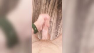 Youngster Masturbates Off Rock hard & Finishes off Fat Geyser on Floor - So Much Jizm!