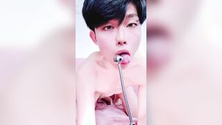 barely legal twunk attempt his anal invasion to sqiurt and squealing for the very first time