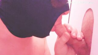 Jizz in the glass – he just couldn’t wait