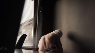 Stretching My Rump Slot by the Window for Neighbors to Observe