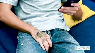 Super-steamy Black-haired Twunk Thomas T Strokes Off And Frigs His Culo!