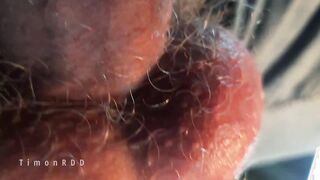 The dude jizz amply putting his thumbs under the foreskin