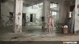 BONDAGE & DISCIPLINE gimp lad Daniel Hausser gets candle paraffin wax torture