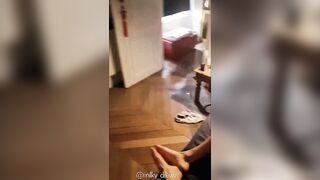 1st harsh French gang-bang - four sausages for 1 bottom