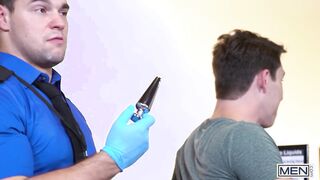 MENSEXGEAR - Paul Canon Travels With A Plaything In His Arse Until He Gets Caught By A Security Stud