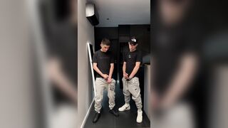 2 boys jacked off and jizz a plenty of