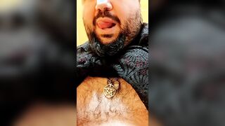 lush italian grizzly jizzing in a public rest room at work dark-hued sundress