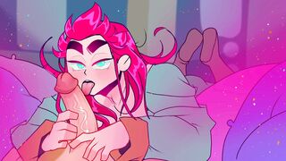 Eating his spear until he blows a load in my jaws