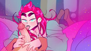 Eating his spear until he blows a load in my jaws