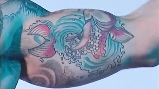 MUSCLE RAIDER unsheathes his rock-hard package under his jockstrap