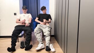 2 twinks milking off uncircumcised pecker and spunk