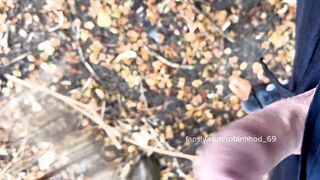 Uncircumcised stiffy lets It explosion in the Naughty Outdoors