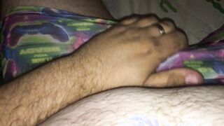 Hand job in sofa 16cm and leaking jism