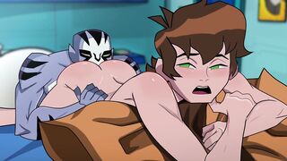 Rook and Ben slurping n plowing in their sofa - NSFW animated parody porno (LOOP)