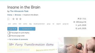 Fur covered Comic Dub: Kinky in the Brain! (Unshaved Toon, Furries, Wooly Bang-out, Wooly, Public Rectal)