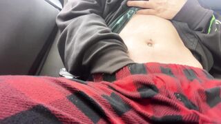 Needy ftm cant wait to get home and blows a load on the side of the highway